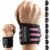 Fitgriff® Wrist Wraps for Weightlifting (18″) Heavy-Duty Support for Gym, Bench Press, and Pushups (1 Pair) – for Men and Women (Black/Pink)