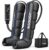 Sequential Leg Compression Massager for Circulation : Full Leg Air Compression Boots for Massage Therapy & Fatigue Relief – 9 Intensity, 6 Modes, 3 Timers for Athletes, Runners, Gym (Medium)