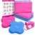 Yoga Blocks 2 Pack with Strap and Guide – Soft Non-Slip EVA Foam Blocks