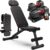 XDDIAS Adjustable Dumbbell Set with Foldable Weight Bench for Home Gym Use