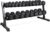 CAP 550lb Hex Dumbbell Set with 2-Tier Storage Rack, Chrome Grip