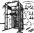 Mikolo Smith Machine with Weight Stack, Power Cage Home Gym System with LAT Pulldown & Cable Crossover, Multi-Functional Trainer with Dual Pulley System, Includes 10+ Free Attachments