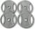 Amazon Basics 1-Inch Grip Weight Plates, Cast Iron, Strength Training, Home Gym