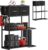 Home Gym Storage Rack, Adjustable 4-Tier with Extra Drawer