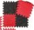 Ecally 100 Pcs 12 x 12 Gym Mat Foam Floor Mats for Home Gym Covers 96 Sq Ft Puzzle Exercise Square Interlocking Carpet Tiles with Border for Workouts Equipment Yoga Pilates (Black,Red)