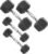 CAP Rubber Coated Dumbbell Weights, Free Weights for Home Gym Strength Training, Anti-Roll Hex Dumbbells with Black, Chrome & Comfort Grip Handles, Pairs & Sets
